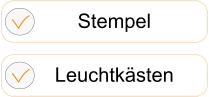 Stempel Leuchtkästen